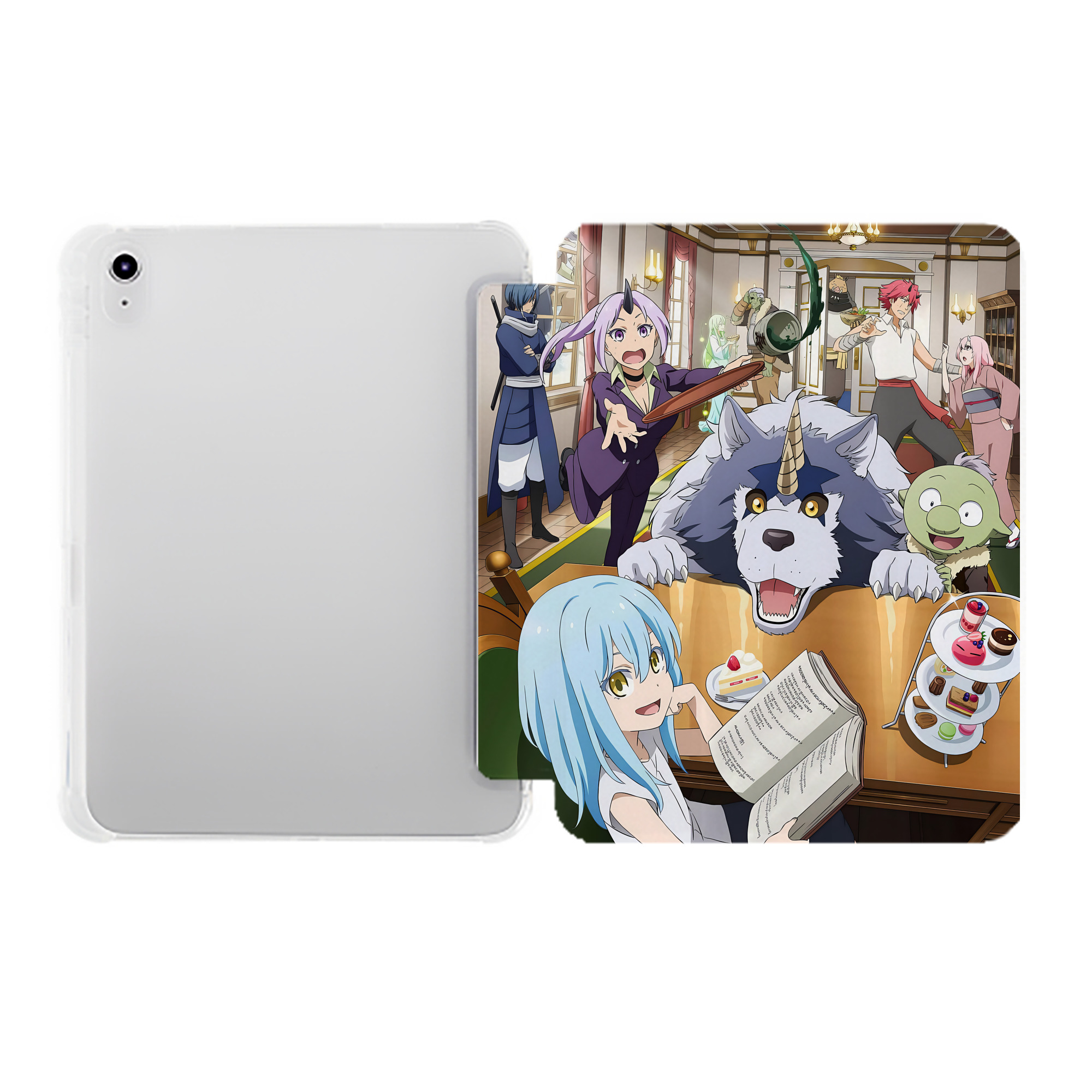 （画像用） 転スラ Regarding Reincarnated to Slime IPad ケース ペン収納付き 三つ折りスタンド PUレザー×シリコン 対応機種9.5/10.5/10.9インチ